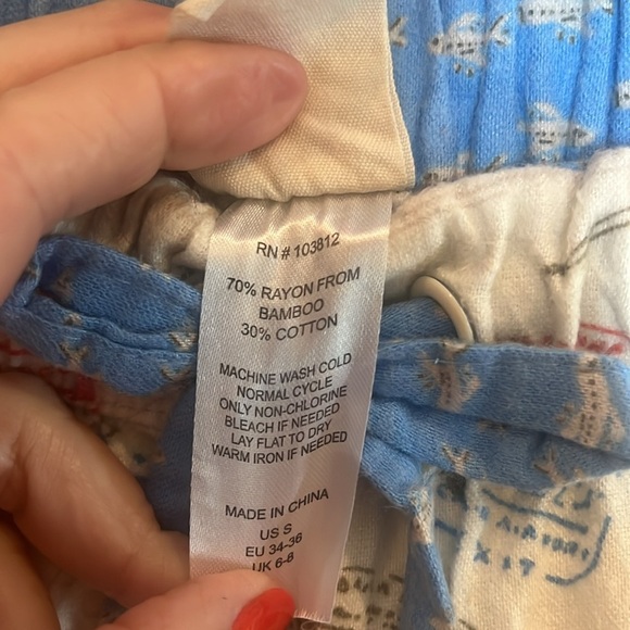 Munki Munki travel themed flannel pajama pants only size small / preowned - Picture 7 of 11